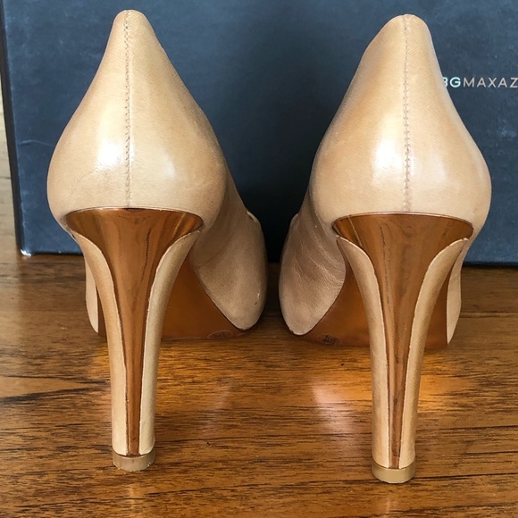 BCBGMAXAZRIA Sand Leather Ma-Dune Peep-toe Heels - Picture 8 of 15